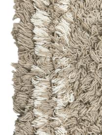 Tapis à poils longs coton beige Beni, 100 % coton, Beige, blanc, larg. 200 x long. 300 cm (taille L)