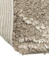 Tappeto a pelo lungo in cotone beige Beni, 100% cotone, Beige, bianco, Larg. 200 x Lung. 300 cm (taglia L)