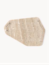 Piatto da portata in marmo Han, larg. 38 cm, Vassoio: marmo, Beige marmorizzato, Larg. 27 x Lung. 38 cm