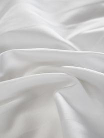 Housse de couette en satin Willa, Blanc, larg. 240 x long. 220 cm