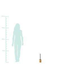 Toilettenbürste Beckton, Behälter: Bambus, Griff: Metall, Bambus, Schwarz, Ø 9 x H 38 cm