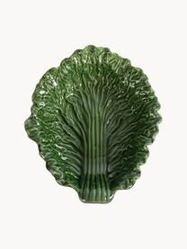 Ručně vyrobená salátová mísa Veggie, Kamenina, Tmavě zelená, Š 35 cm, H 30 cm