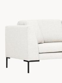 Ecksofa Emma mit Metall-Füssen, Bezug: Polyester 100.000 Scheuer, Gestell: Massives Kiefernholz, Bir, Webstoff Off White, B 302 x T 220 cm, Eckteil links