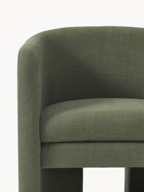 Fauteuil lounge Mairo, Tissu vert foncé, larg. 68 x prof. 62 cm