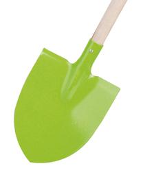 Pelle enfant Little Gardener, Bois, métal, enduit, Vert, beige, larg. 14 x haut. 81 cm