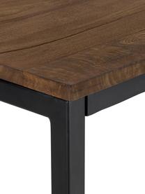 Mesa de comedor Raw, tablero de madera  de mango, Tablero: madera de mango maciza ce, Estructura: hierro con pintura en pol, Madera de mango, An 180 x F 90 cm