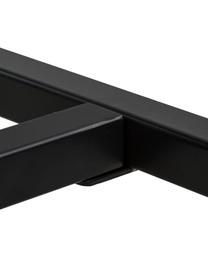 Eettafel Raw van mangohout, 180 x 90 cm, Tafelblad: met donkere finish gebors, Frame: gepoedercoat ijzer, Mangohout, B 180 x D 90 cm