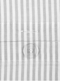 Baumwoll-Bettdeckenbezug Ellie, fein gestreift, Webart: Renforcé Fadendichte 118 , Weiss, Grau, B 160 x L 210 cm