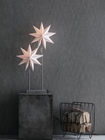 Étoiles de Noël lumineuses artisanales Duva, Blanc, argenté, larg. 46 x haut. 80 cm