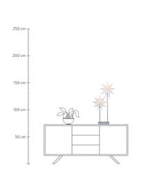 Svítící hvězdy Duva, ručně vyrobené, Bílá, stříbrná, Š 46 cm, V 80 cm