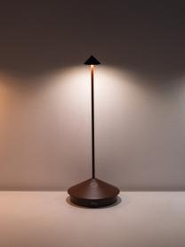 Petite lampe à poser LED mobile Pina, intensité lumineuse variable, Brun, Ø 11 x haut. 29 cm