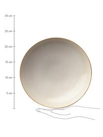 Plato hondo de gres Saisons, 6 uds., Gres, Beige, Ø 23 x Al 7 cm