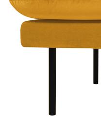 Sametová podnožka Moby, Horčicově žlutá, Š 78 cm, H 78 cm
