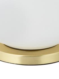 Lampada da tavolo in vetro opale Beth, Paralume: vetro, Base della lampada: metallo ottonato, Bianco, dorato, Ø 25 x Alt. 26 cm