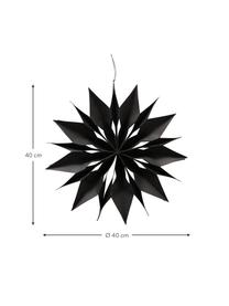 Étoile de Noël à suspendre Kassia, 2 élém., Papier, Noir, Lot de différentes tailles