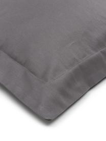 Funda de almohada de satén Premium, 45 x 110 cm, Gris oscuro, An 45 x L 110 cm