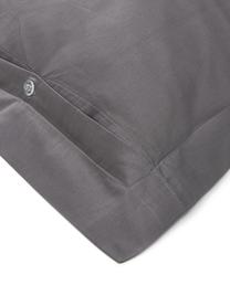 Funda de almohada de satén Premium, 45 x 110 cm, Gris oscuro, An 45 x L 110 cm