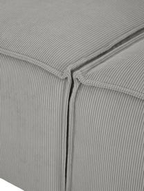 Sofa modułowa ze sztruksu Lennon (3-osobowa), Tapicerka: sztruks (92% poliester, 8, Stelaż: lite drewno, sklejka, Nogi: tworzywo sztuczne, Jasnoszary sztruks, S 238 x G 119 cm