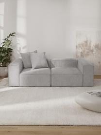 Modulares Sofa Lennon (3-Sitzer) aus Cord, Bezug: Cord (92 % Polyester, 8 %, Gestell: Massives Kiefernholz, Spe, Füße: Kunststoff Dieses Produkt, Cord Grau, B 238 x T 119 cm