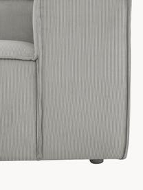 Modulaire bank Lennon (3-zits) van corduroy, Bekleding: corduroy (92% polyester, , Frame: massief grenenhout, multi, Poten: kunststof Dit product is , Corduroy grijs, B 238 x H 119 cm