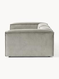 Modulares Sofa Lennon (3-Sitzer) aus Cord, Bezug: Cord (92 % Polyester, 8 %, Gestell: Massives Kiefernholz, Spe, Füße: Kunststoff Dieses Produkt, Cord Grau, B 238 x T 119 cm