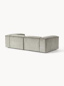 Modulares Sofa Lennon (3-Sitzer) aus Cord, Bezug: Cord (92 % Polyester, 8 %, Gestell: Massives Kiefernholz, Spe, Füße: Kunststoff Dieses Produkt, Cord Grau, B 238 x T 119 cm