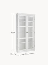 Vitrina Wilma, Estructura: tablero de fibras de dens, Blanco, An 98 x Al 193 cm