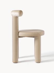 Čalúnená stolička zo zamatu Calan, Zamatová béžová, Š 55 x H 52 cm