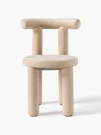 Čalúnená stolička zo zamatu Calan, Zamatová béžová, Š 55 x H 52 cm