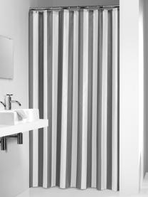 Cortina de baño Maggie, Ojales: metal, Gris, blanco, An 180 x L 200 cm