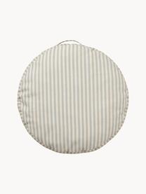 Coussin de sol rond en coton Kid's Base, Blanc cassé, gris, Ø 60 cm