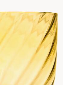 Mondgeblazen waterglazen Swirl, 6 stuks, Glas, Citroengeel, Ø 7 x H 10 cm, 250 ml