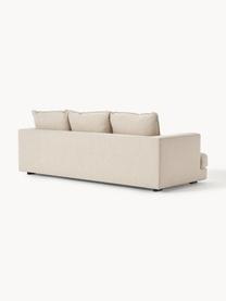 Bank Tribeca (3-zits), Bekleding: 100% polyester Met 23.000, Frame: massief beukenhout, Poten: massief gelakt beukenhout, Geweven stof lichtbeige, B 228 x H 104 cm