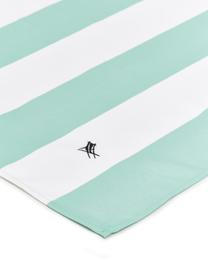 Szybkoschnący ręcznik plażowy z mikrofibry Cabana, Mikrofibra (80% poliester, 20% poliamid), Zielony miętowy, biały, S 90 x D 200 cm