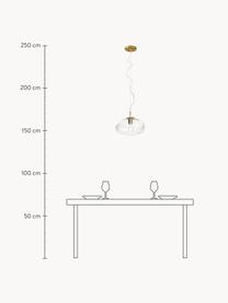 Hanglamp Amora, Lampenkap: glas, Transparant, goudkleurig, Ø 35 x H 20 cm
