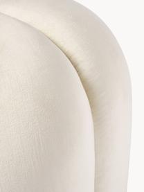 Tabouret en velours Cali, Velours blanc crème, Ø 46 x haut. 44 cm