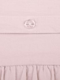 Taies d'oreiller en coton délavé et à volant Florence, 2 pièces, 50 x 70 cm, Rose pâle, larg. 50 x long. 70 cm