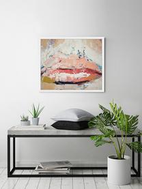 Ingelijste digitale print Kiss Me, Afbeelding: digitale print op papier,, Lijst: gelakt hout, Multicolour, 63 x 53 cm