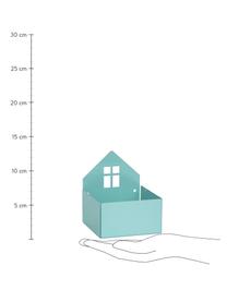 Caja Town House, Metal con pintura en polvo, Azul, An 11 x Al 13 cm