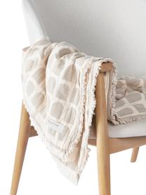 Copriletto in cotone Architecture, 100% cotone, Beige, crema, Larg. 130 x Lung. 180 cm