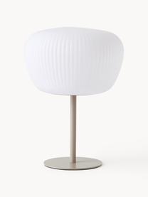 Lampe à poser mobile d'extérieur Tara, intensité lumineuse variable, Blanc, beige clair, Ø 25 x haut. 35 cm