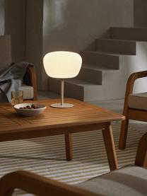 Přenosná exteriérová stolní lampa Tara, stmívatelná, Bílá, světle béžová, Ø 25 cm, V 35 cm