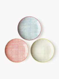 Sada ručně malovaných snídaňových talířů Carla, 3 díly, Keramika, Více barev, Ø 20 cm