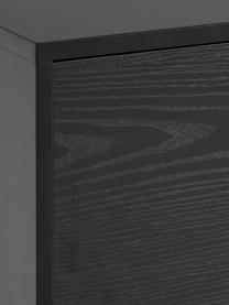 Aparador Seaford, Estructura: tablero de fibras de dens, Patas: metal con pintura en polv, Negro, An 140 x Al 45 cm