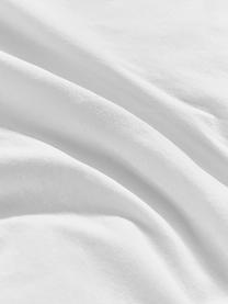 Copripiumino in cotone percalle con ricamo e bordino decorativo Juliette, Bianco, Larg. 200 x Lung. 200 cm