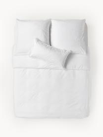 Funda nórdica de percal bordada con cenefa Juliette, Blanco, Cama 90 cm (155 x 220 cm)