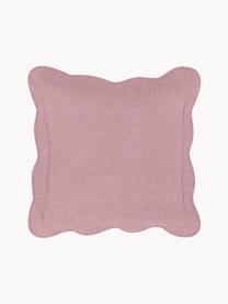 Vyšívaný bavlněný povlak na polštář Madlon, 100 % bavlna, Fialová, Š 45 cm, D 45 cm