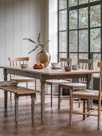 Table extensible artisanale en bois Eton, 180 - 230 x 95 cm, Bois de chêne, taupe, larg. 180 - 230 x prof. 95 cm