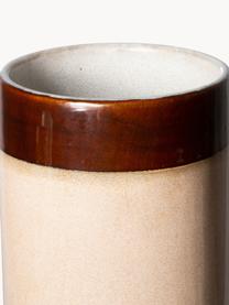 Handbeschilderde keramische vaas 70's met reactief glazuur, Keramiek, Meerkleurig, Ø 10 x H 25 cm