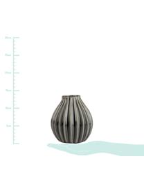 Vase Agnes aus Keramik, Keramik, Grau, Ø 12 x H 13 cm